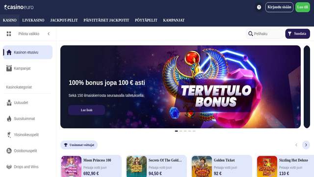 CasinoEuro casino screenshot